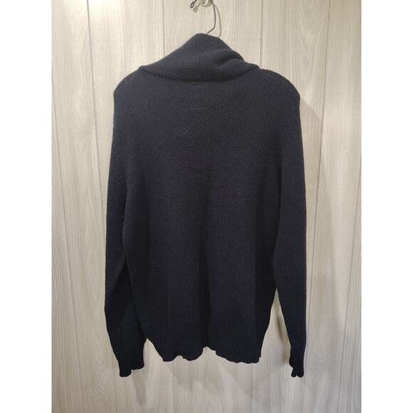 Springfield Sweater Men's Navy Wool Blend Academia Grandpa Work Size 38 Medium - Picture 2 of 6